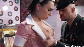 Ember Fiera deepthroating CLiff Jensens cock