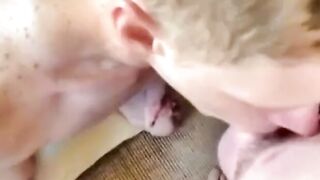 Muscle Daddy Gives Twink a Facial