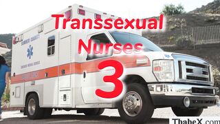 Trans nurse gives co worker blowjob instead of jerking