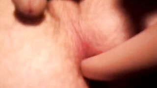 Crossdresser gapes his ass and cums hard