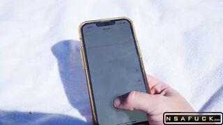 Stepsister Vibrator Squirting on Public Beach