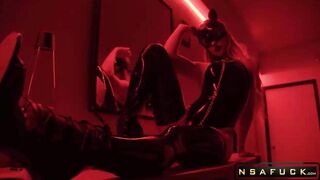 Gothic Latex Whore Explores her Asshole