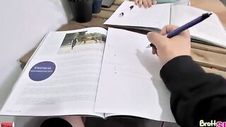 Rissa May is struggling into her classes but her stepbrother Jay Romero has most of the same ones. She tries