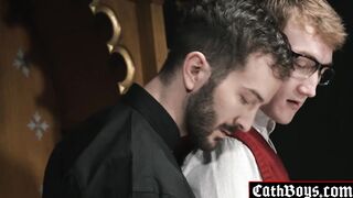 Altar Boy Colton obedient with Father Barrett