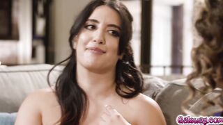 Arabelle Raphael shares a kiss with Sarah Arabic
