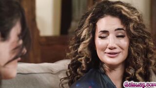 Arabelle Raphael shares a kiss with Sarah Arabic