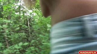 Lusty amateur goddess takes penis public