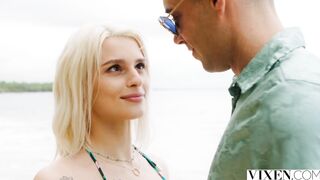 VIXEN Slender Blonde Christy has earth-shattering orgasms