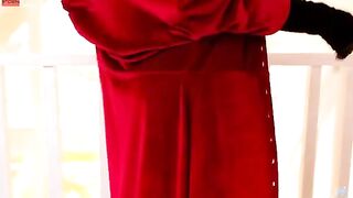 If you were to lay eyes on Nikki B into her amazing evening gown you might wonder what she’s wearing underneath that red confection. The answer is african panties and
