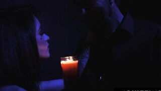 ADULT TIME - Gothic Skank Lola Fae Gets double penetration'd During HARD GANG BANG Into Fetish Sex Dungeon! FULL SEX TAPE