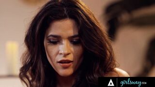 GIRLSWAY - Crazy PAWG Dark Haired Gets Submissive Towards Her Bae Therapist