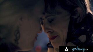 GIRLSWAY - Huge Melons cougar Cherie DeVille Has Hard Steamy Sex With The Hottie Kenna James