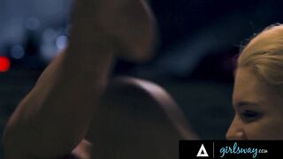 GIRLSWAY - Huge Melons cougar Cherie DeVille Has Hard Steamy Sex With The Hottie Kenna James