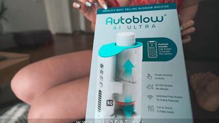 KissCat testing AutoBlow AI Ultra - Couple stunned with powerful cumshot!