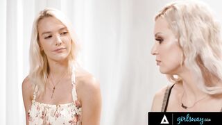 GIRLSWAY - Big Boobed milf Kenzie Taylor Has Passionate Real Sex With Voluptuous Blonde Kenna James