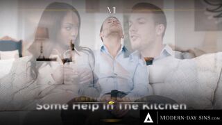 MODERN-DAY SINS - Lusty Cali Caliente Has SNEAKY DOUBLE CUMMED With Hubby & Stepbrother-Inside-Law!