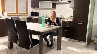 Skinny Hot Blonde Fucked On Kitchen Table Home Sex