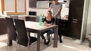 Skinny Hot Blonde Fucked On Kitchen Table Home Sex