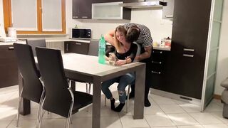 Skinny Hot Blonde Fucked On Kitchen Table Home Sex