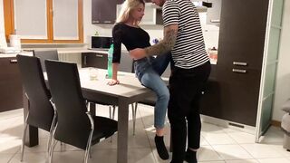 Skinny Hot Blonde Fucked On Kitchen Table Home Sex