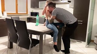 Skinny Hot Blonde Fucked On Kitchen Table Home Sex