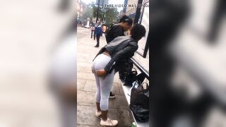 Bubble Butt Thot Tight Grey Spandex Shorts (BUSTED)