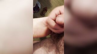Wifey feet play with cum on booty