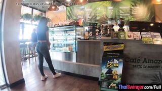 Starbucks coffee date with irresistible long butt chinese 19 yo gf