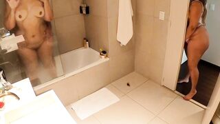 Spying On My Bestie And Her Bf Into The Shower