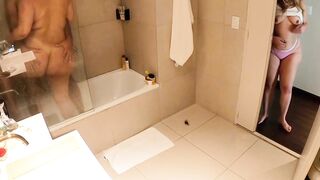 Spying On My Bestie And Her Bf Into The Shower