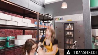 TRANSFIXED - Unhappy Leana Lovings Cheats On Hubby With Paint Store Employee Izzy Wilde! HARD SEX
