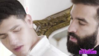 Leandro pounding Bastian Karims tight hole
