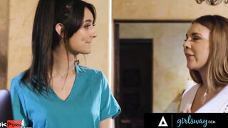 GIRLSWAY'S one HOUR OILY LESBO MASSAGES WITH LENA PAUL, ELIZA IBARRA, KARLEE GREY, & VICTORIA VOXXX!