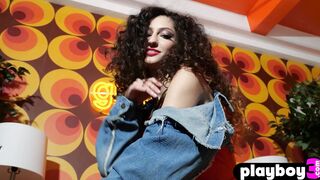 Beautiful curly teen posed for Playboy