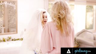 GIRLSWAY - Bride Carolina Sweets Has HARD PASSIONATE NAILED With cougar Bridesmaid milf Julia Ann