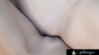 GIRLSWAY - All Natural cougar Slimthick Vic WILDLY EATS & SCISSORS Step-Daughter Nicole Doshi Inside Pool