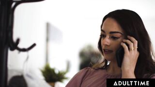 ADULT TIME - Bi Sexual Boss Offer Sexual Assistant A Facial With Her bf's Help! MMF 3 WAY!