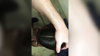 Public Blowjob on Black Tits