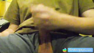 Massaging Big Cock with Oil until Intense Orgasm