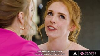 ALL BIMBOS STROKES - 2 Hottie Dyke Redheads Enjoy A Tongue Licking Their Soak Pussies