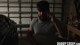 Hot Rob Quin succumbs to his beefy stepdads deep thrusting in the ass