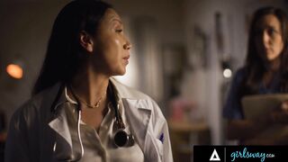 GIRLSWAY - Doctor Vicki Chase KNOWS How To Keep Nurse Sinn Sage's Mouth Busy From Telling Secrets