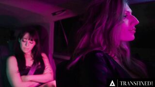 TRANSFIXED - Shemale Driver Jade Venus Shoots a Huge Cum Load inside Whitney Wright's Mouth During Foreplay