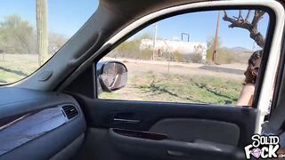 Hot Hitchhiker with no Panties will Ride 4 a Ride