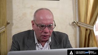 GrandpasFuckTeens - Erotic 18 School Girl Gets A Bae Facial After Fucking With By Older Man Professor
