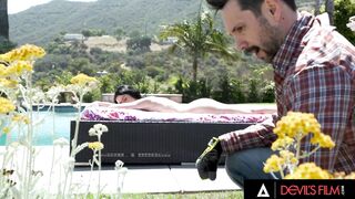 DEVILS VIDEO - Sensual 19 Year Old sluts Gets Her Twat Fisted And Her Asshole Fucked By Her Stepdad