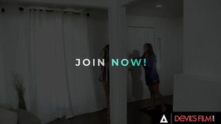 DEVILS SCENE - Beauty milf Nicole Doshi Squirts Everywhere While Her Neighbors Watches Her Banged