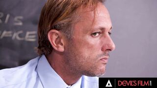 DEVILS SCENE - Sexsual 19 Year Old Melody Marks Slides Her Professor's Long Penis Into Her Mouth And Soak Twat