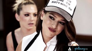 GIRLSWAY - Curious Beauties Kimmy Granger & AJ Applegate Join a Lesbo Cult! HARD GROUP SEX + SQUIRTING