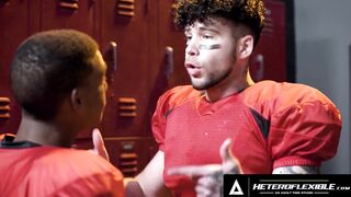 HETEROFLEXIBLE - Angry Heterosexual Alpha Adrian Hart Dominates Football Teammate Into Locker Room